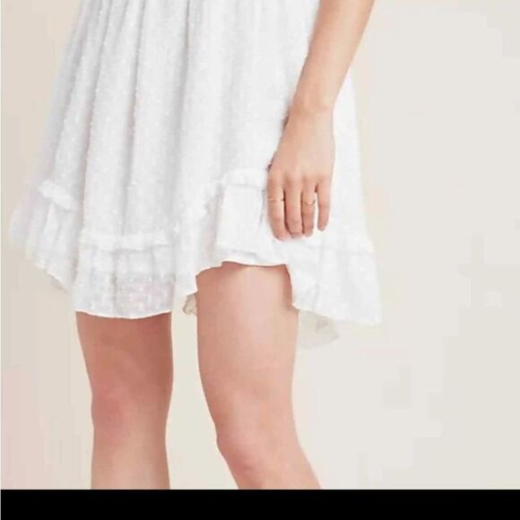NEW! Anthropologie Ranna Gill White Basilia Embroidered Tunic Dress S ~ $170 - Picture 3 of 16